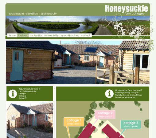 Eco Friendly Self Catering Cottages to stay, Glastonbury - Click here to visit the site