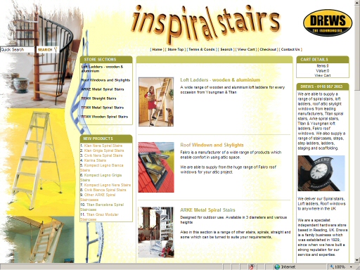 Spiral stairs & loft ladders - Click here to visit the site
