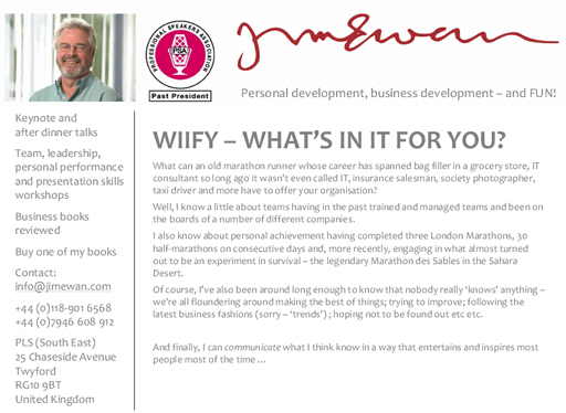 Professional Speaker & After Dinner Speaches with fun - Click here to visit the site