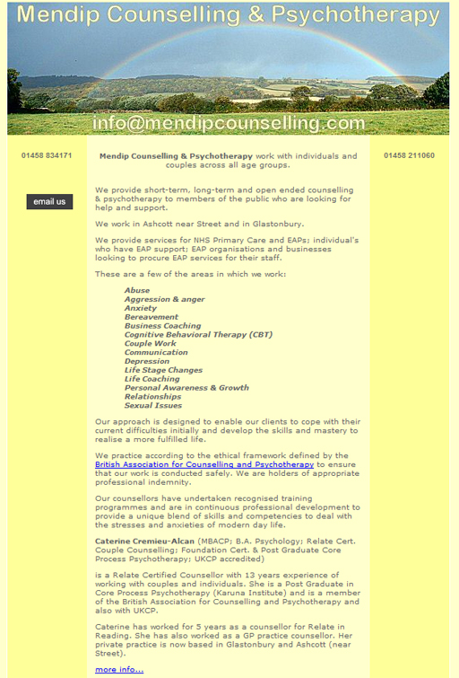 Psychotherapy & counselling - Click here to visit the site