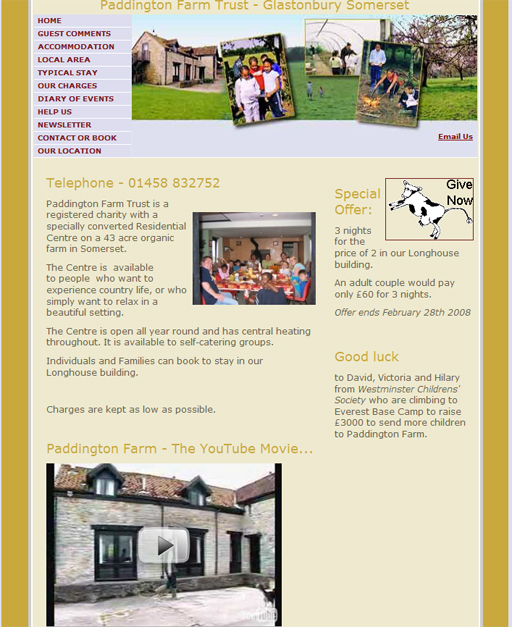 Residential Farm and Holiday Centre, Glastonbury - Click here to visit the site