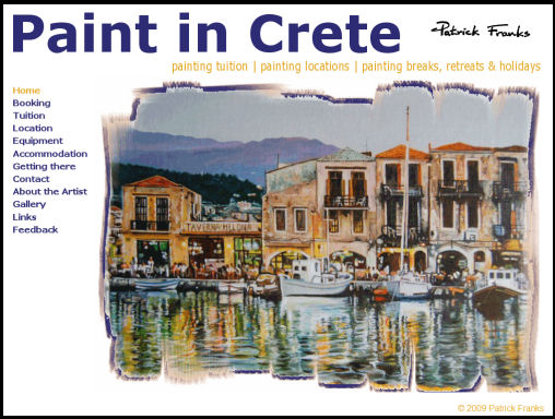 Painting Tuition and Locations in Crete - Click here to visit the site