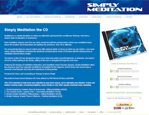 Meditation CD - Click here to visit the site